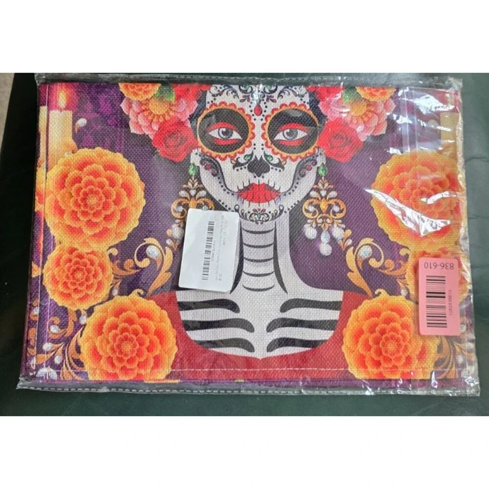 Day of The Dead Table Runner Dia De Los Muertos Table Runner New 13
